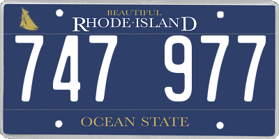 RI license plate 747977