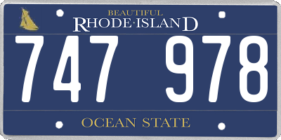 RI license plate 747978