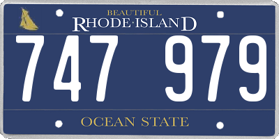 RI license plate 747979