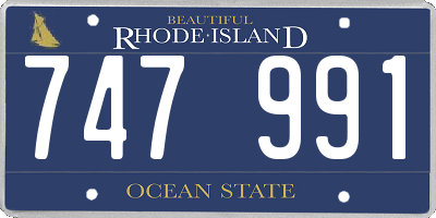 RI license plate 747991