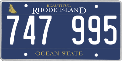 RI license plate 747995