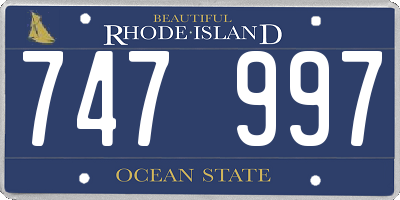 RI license plate 747997
