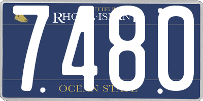 RI license plate 7480