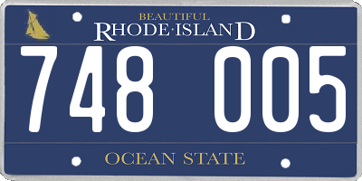 RI license plate 748005