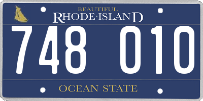 RI license plate 748010