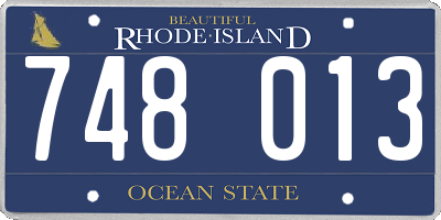 RI license plate 748013