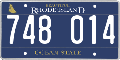 RI license plate 748014