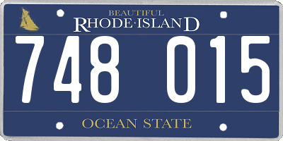 RI license plate 748015
