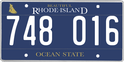 RI license plate 748016