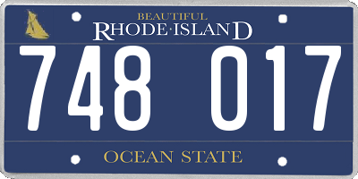 RI license plate 748017