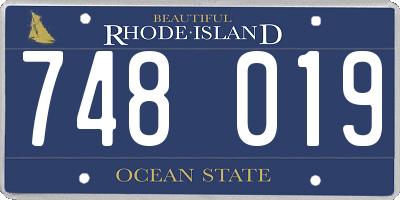 RI license plate 748019
