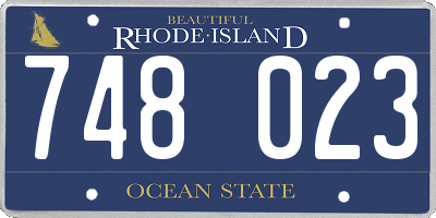 RI license plate 748023