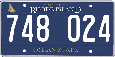 RI license plate 748024
