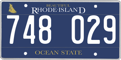 RI license plate 748029