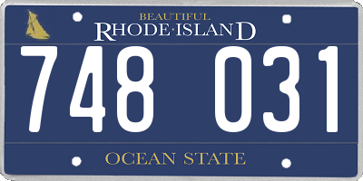 RI license plate 748031