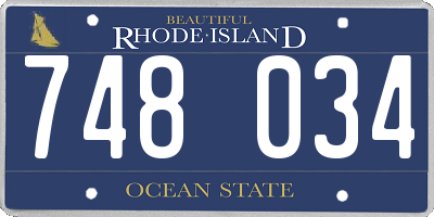 RI license plate 748034