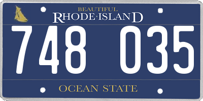 RI license plate 748035