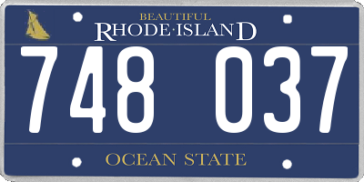 RI license plate 748037