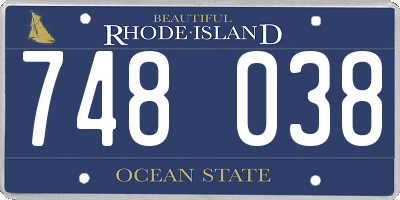 RI license plate 748038
