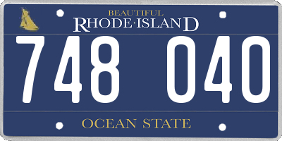 RI license plate 748040