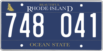 RI license plate 748041