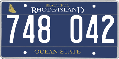 RI license plate 748042