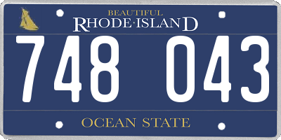 RI license plate 748043