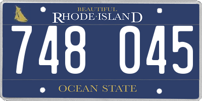 RI license plate 748045