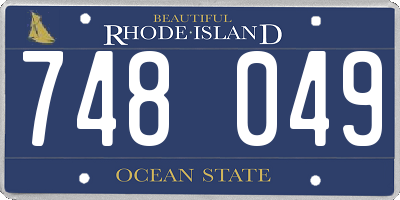 RI license plate 748049