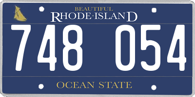 RI license plate 748054