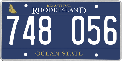 RI license plate 748056