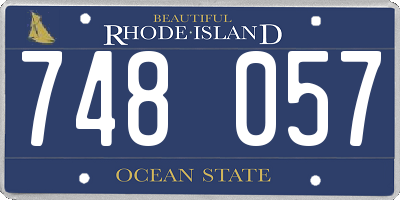 RI license plate 748057
