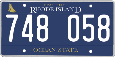 RI license plate 748058