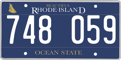 RI license plate 748059