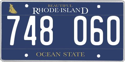RI license plate 748060