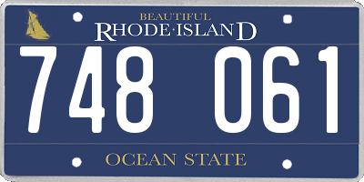 RI license plate 748061