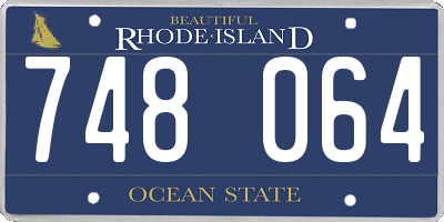 RI license plate 748064