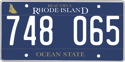 RI license plate 748065
