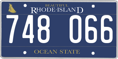 RI license plate 748066