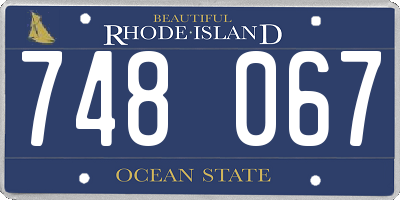 RI license plate 748067