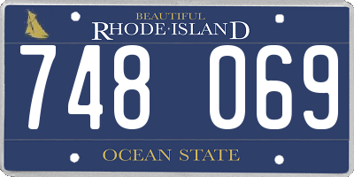 RI license plate 748069