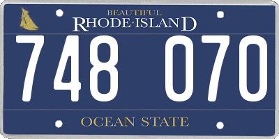 RI license plate 748070
