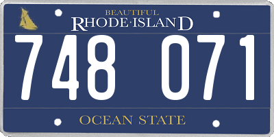 RI license plate 748071