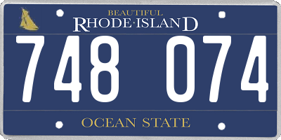 RI license plate 748074
