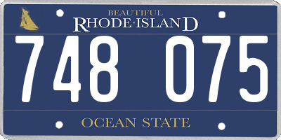 RI license plate 748075
