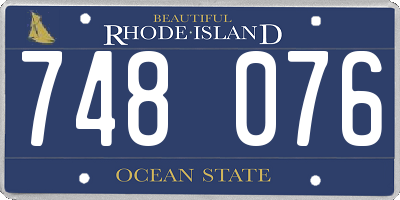 RI license plate 748076