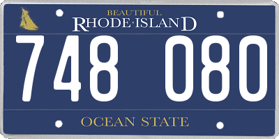 RI license plate 748080