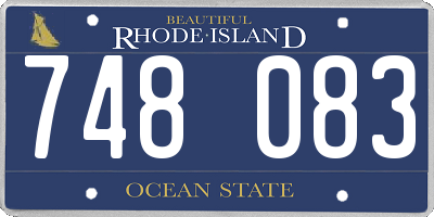 RI license plate 748083