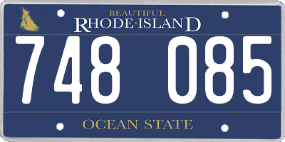 RI license plate 748085
