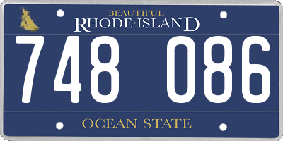 RI license plate 748086